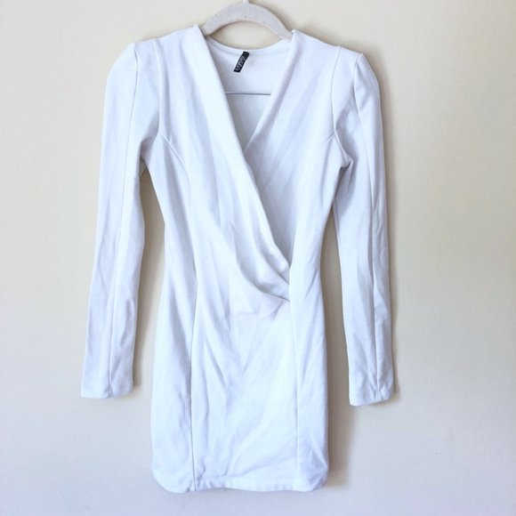 Lulu's White Fitted Mini Dress - Picture 3 of 5